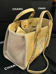 Kitlife Chanel Deauville Shopping Tote Bag Yellow 34cm - 3