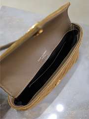 Kitlife Saint Laurent Mini College Bag Beige Suede Leather 779430 20×13×3cm - 3