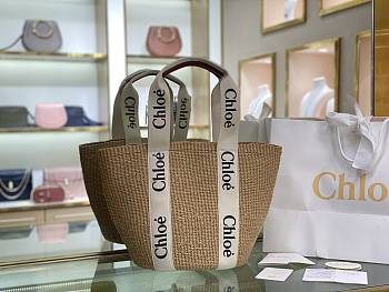 Kitlife Chloe Woody Basket In Natural Fibers White 28x48x28cm