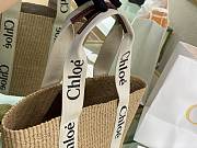 Kitlife Chloe Woody Basket In Natural Fibers White 28x48x28cm - 5