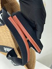 Kitlife Chloe Woody Basket In Natural Fibers Black 28x48x28cm - 4