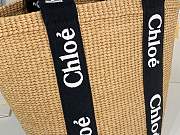 Kitlife Chloe Woody Basket In Natural Fibers Black 28x48x28cm - 3