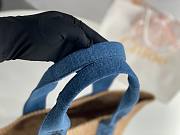 Kitlife Chloe Woody Basket In Natural Fibers Blue 28x48x28cm - 6