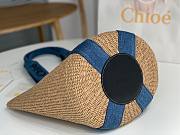 Kitlife Chloe Woody Basket In Natural Fibers Blue 28x48x28cm - 4