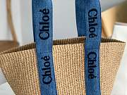 Kitlife Chloe Woody Basket In Natural Fibers Blue 28x48x28cm - 3
