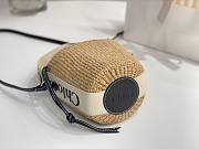 Kitlife Chloe Small Woody Basket Bag White 17x16x16cm - 6