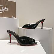 Kitlife Christian Louboutin Me Dolly Mules Black Patent Calf Leather 100mm - 4