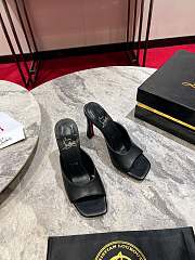 Kitlife Christian Louboutin Black Leather Condora Mule 85 Sandals - 1