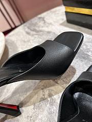 Kitlife Christian Louboutin Black Leather Condora Mule 85 Sandals - 6