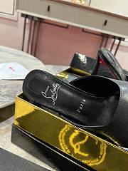 Kitlife Christian Louboutin Black Leather Condora Mule 85 Sandals - 3