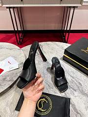 Kitlife Christian Louboutin Black Leather Condora Mule 85 Sandals - 4