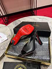 Kitlife Christian Louboutin Black Leather Condora Mule 85 Sandals - 2