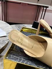 Kitlife Christian Louboutin Beige Leather Condora Mule 85 Sandals - 5