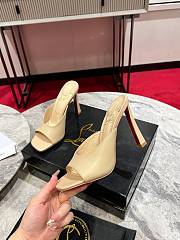 Kitlife Christian Louboutin Beige Leather Condora Mule 85 Sandals - 2