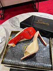 Kitlife Christian Louboutin Beige Leather Condora Mule 85 Sandals - 3