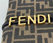 Kitlife Fendi Fendigraphy Wallet On Chain Fabric Brown 21x4x11cm - 4