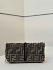 Kitlife Fendi Fendigraphy Wallet On Chain Fabric Brown 21x4x11cm - 2