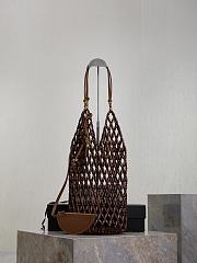 Kitlife Saint Laurent Bucket Supple Hand-woven Bag Dark Brown 821911 14×43×14cm - 1