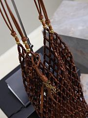 Kitlife Saint Laurent Bucket Supple Hand-woven Bag Dark Brown 821911 14×43×14cm - 2