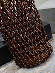 Kitlife Saint Laurent Bucket Supple Hand-woven Bag Dark Brown 821911 14×43×14cm - 6