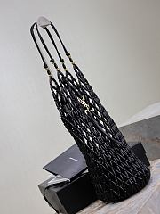 Kitlife Saint Laurent Bucket Supple Hand-woven Bag Black 821911 14×43×14cm  - 6