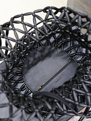 Kitlife Saint Laurent Bucket Supple Hand-woven Bag Black 821911 14×43×14cm  - 4