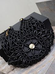 Kitlife Saint Laurent Bucket Supple Hand-woven Bag Black 821911 14×43×14cm  - 3