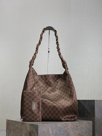 Kitlife Saint Laurent Amalia Jacquard Bag Brown 834750 40×50×1cm