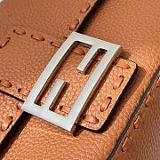 Kitlife Fendi Baguette Selleria Bag in Brown 28x6.5x15cm - 5