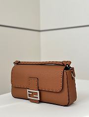 Kitlife Fendi Baguette Selleria Bag in Brown 28x6.5x15cm - 3