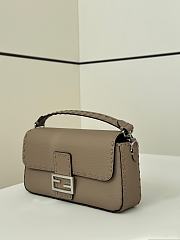 Kitlife Fendi Baguette Selleria Bag in Grey 28x6.5x15cm - 5