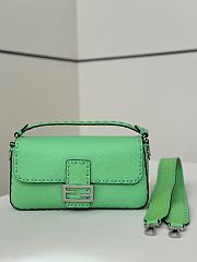 Kitlife Fendi Baguette Selleria Bag in Green 28x6.5x15cm - 1
