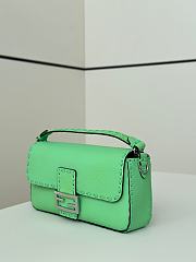 Kitlife Fendi Baguette Selleria Bag in Green 28x6.5x15cm - 4