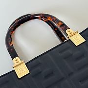 Kitlife Fendi Sunshine Small Black Leather Shopper 25.5x12x23cm - 2