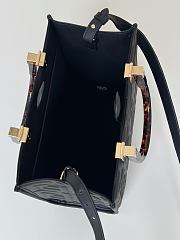 Kitlife Fendi Sunshine Small Black Leather Shopper 25.5x12x23cm - 5