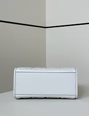 Kitlife Fendi Sunshine Small White Leather Shopper 25.5x12x23cm - 6