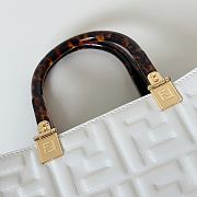 Kitlife Fendi Sunshine Small White Leather Shopper 25.5x12x23cm - 4