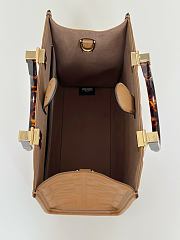Kitlife Fendi Sunshine Small Brown Leather Shopper 25.5x12x23cm - 3