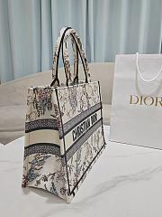 Kitlife Dior Beige Millefiori Embroidery Medium Book Tote 36x27.5x16.5cm - 6
