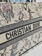 Kitlife Dior Beige Millefiori Embroidery Medium Book Tote 36x27.5x16.5cm - 2
