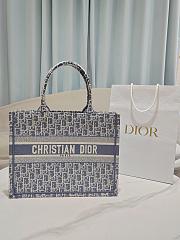 Kitlife Dior Blue Oblique Medium Book Tote 36.5x28x16.5cm - 1