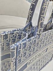 Kitlife Dior Blue Oblique Medium Book Tote 36.5x28x16.5cm - 6