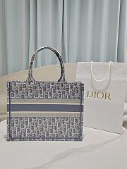 Kitlife Dior Blue Oblique Medium Book Tote 36.5x28x16.5cm - 4