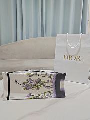 Kitlife Dior Pivoine Embroidery In Multicolor Medium Book Tote 36x27.5x16.5cm - 2