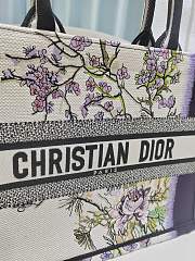 Kitlife Dior Pivoine Embroidery In Multicolor Medium Book Tote 36x27.5x16.5cm - 5