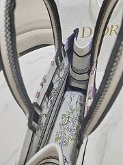 Kitlife Dior Pivoine Embroidery In Multicolor Medium Book Tote 36x27.5x16.5cm - 6