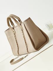 Kitlife Chanel Deauville Shopping Tote Bag Beige AS3257 33x26x15.5cm - 6