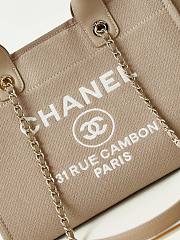 Kitlife Chanel Deauville Shopping Tote Bag Beige AS3257 33x26x15.5cm - 2