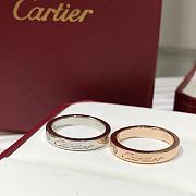 Kitlife Cartier C de Wedding Ring in Rose Gold / Silver Width 3 mm, 1 diamond - 1
