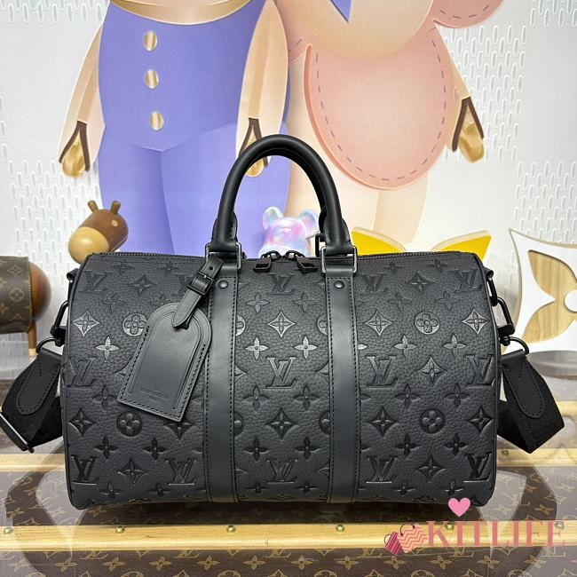 Kitlife Louis Vuitton Keepall Bandoulière 35 Bag Black M22765 34x21x16cm - 1